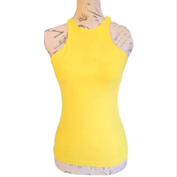 Susana Monaco Tops - Susana Monaco‎ -379 NWT Racerback Tank Top In Lemon Zest Yellow XS
